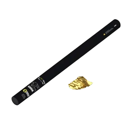 Konfettikanone Manuell 80 cm – Metallic-Gold