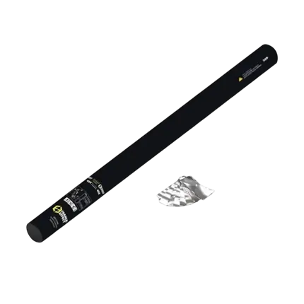 Konfettikanone Manuell 80 cm – Silbermetallic