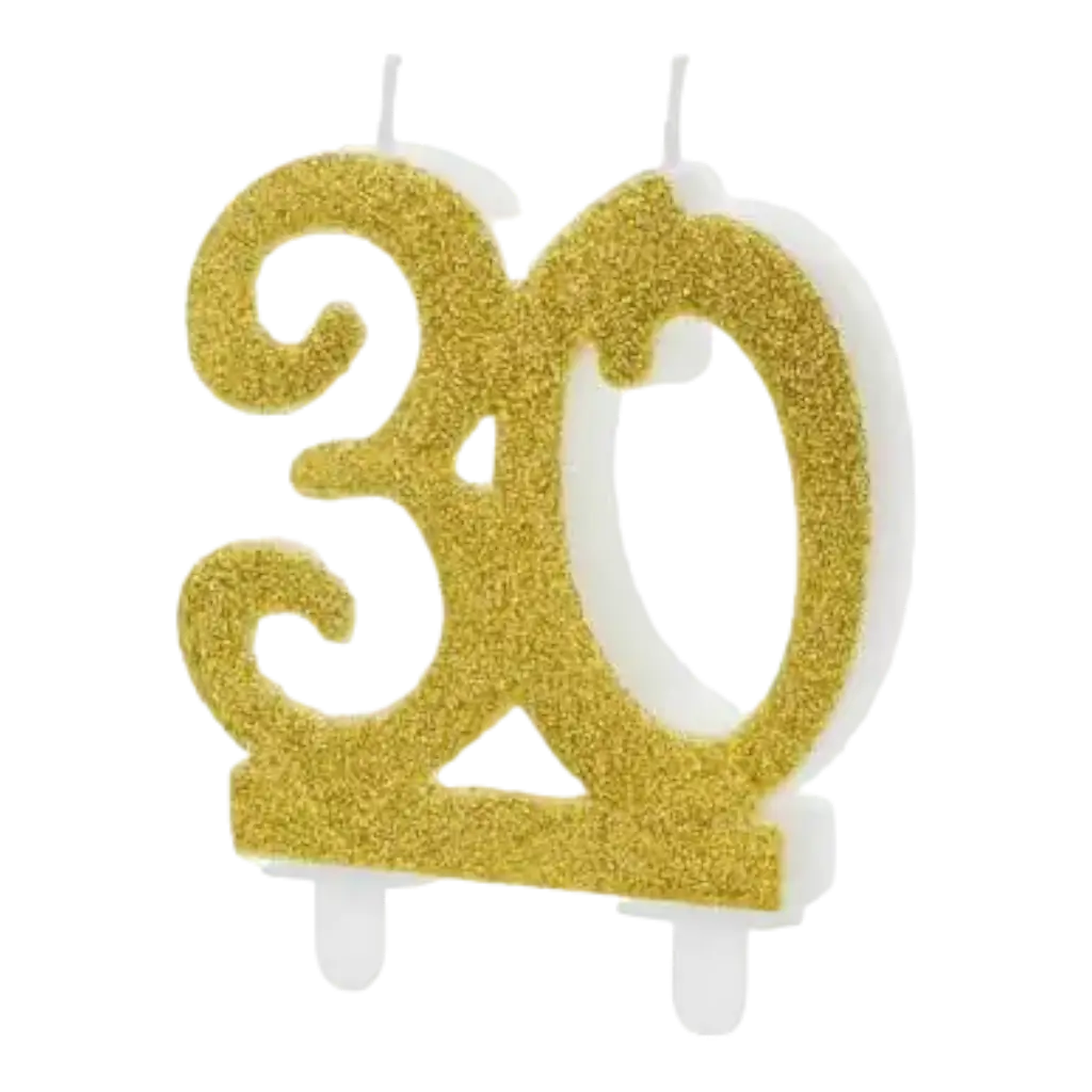 Geburtstagskerze Gold 30 Jahre