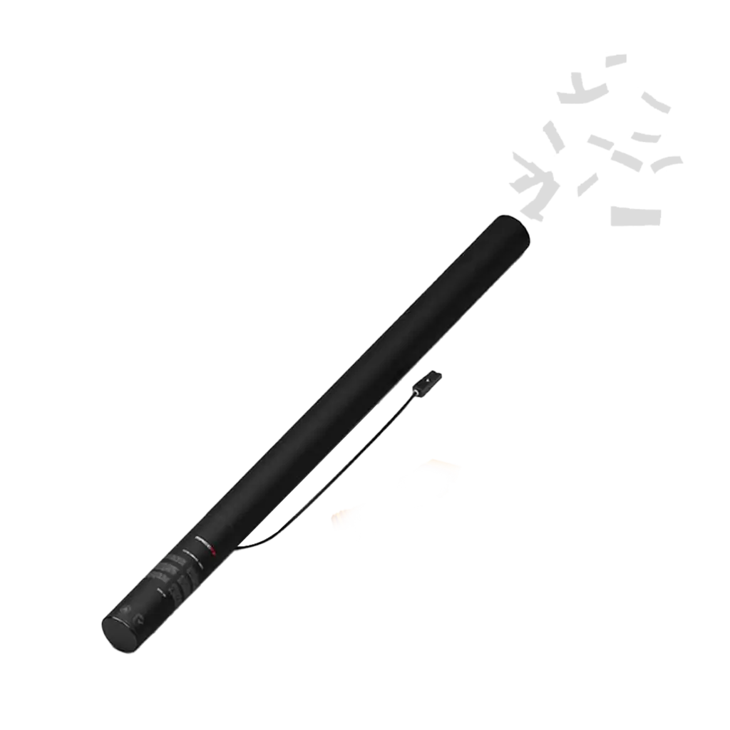 Weiße elektrische Konfetti-Pistole 80 cm 100 abbaubar