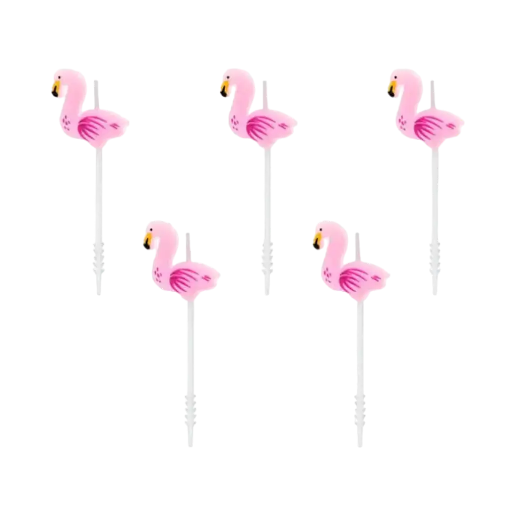Flamingos-Kerze (Satz von 5 Kerzen)
