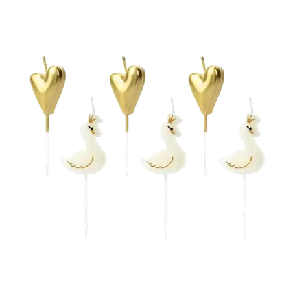 Geburtstagskerzen Schöne goldene Farbe (6er-Pack)