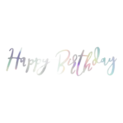 Schillernde Happy Birthday-Girlande