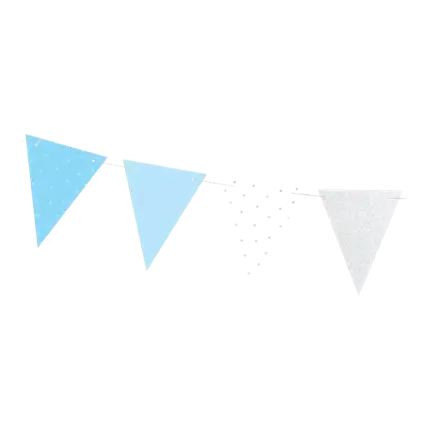 Mehrfarbige Papiergirlande mit Mustern