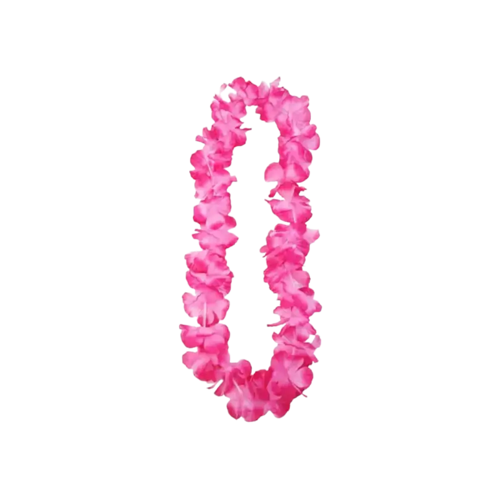 Rosa Halskette mit Hawaii-Blumen