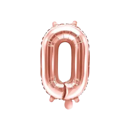 Jubiläumsballon Nummer 0 Roségold 35cm