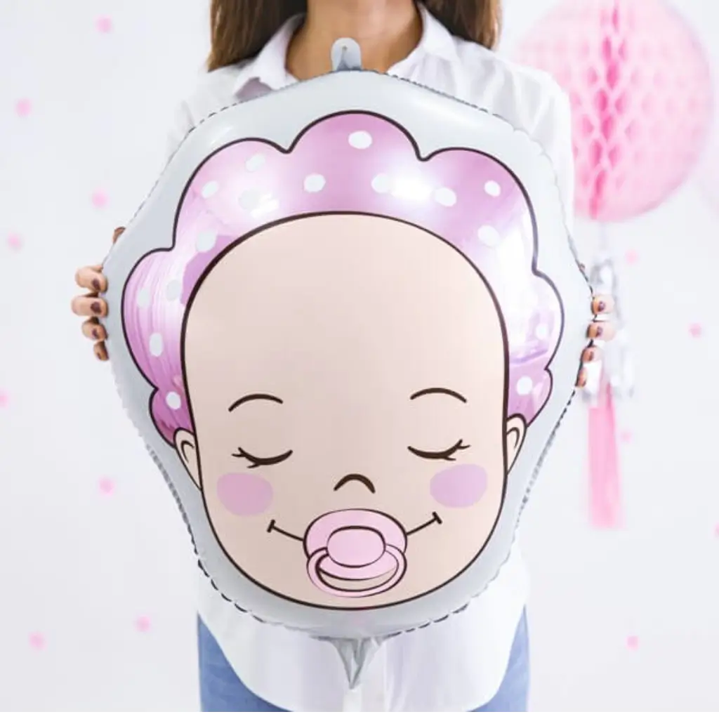Rosa Baby-Mädchen-Ballon 40x45cm