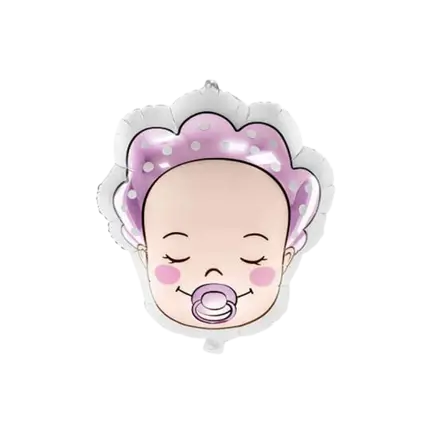 Rosa Baby-Mädchen-Ballon 40x45cm