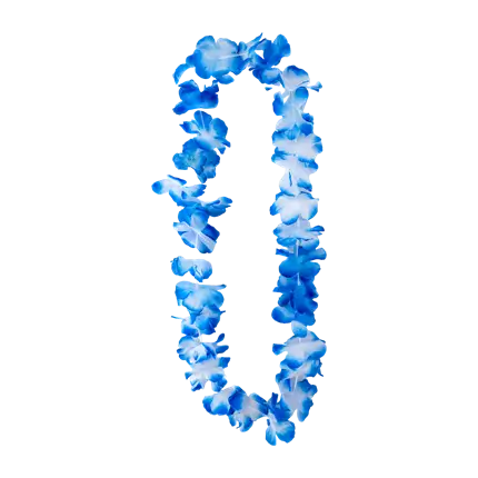 Hawaiianische Halskette mit blauen Blumen