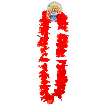 Hawaiianische Halskette mit roten Blumen