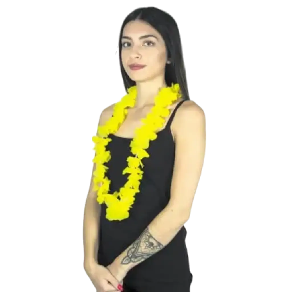 Hawaiianische Halskette mit gelben Blumen