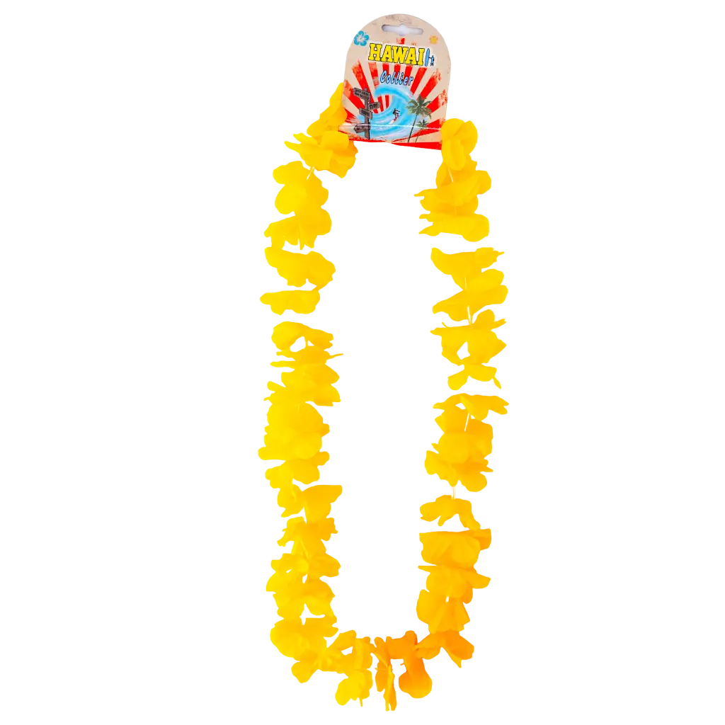 Hawaiianische Halskette mit gelben Blumen