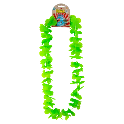 Hawaiianische Halskette mit grünen Blumen