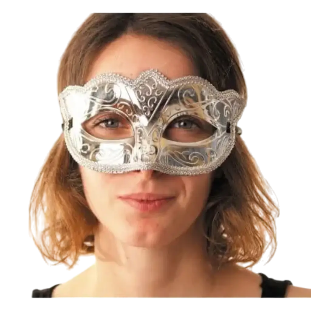 Venezianische Maske burleskes Silber