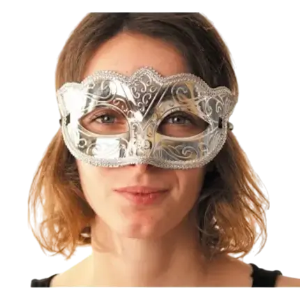 Venezianische Maske burleskes Silber