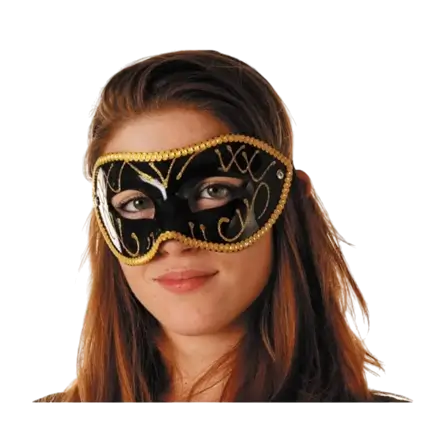 Venezianische Maske schwarz und gold
