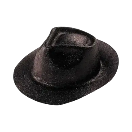 BORSALINO Paillettenhut schwarz