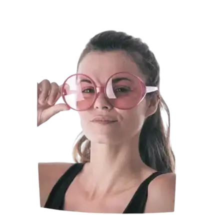 Riesenbrille im HIPPY-Stil rosa