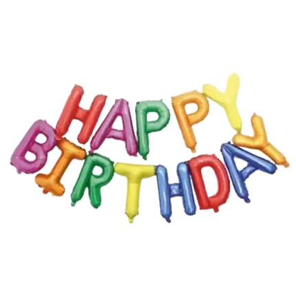 Happy Birthday Riesenballon 340x35cm Mehrfarbig