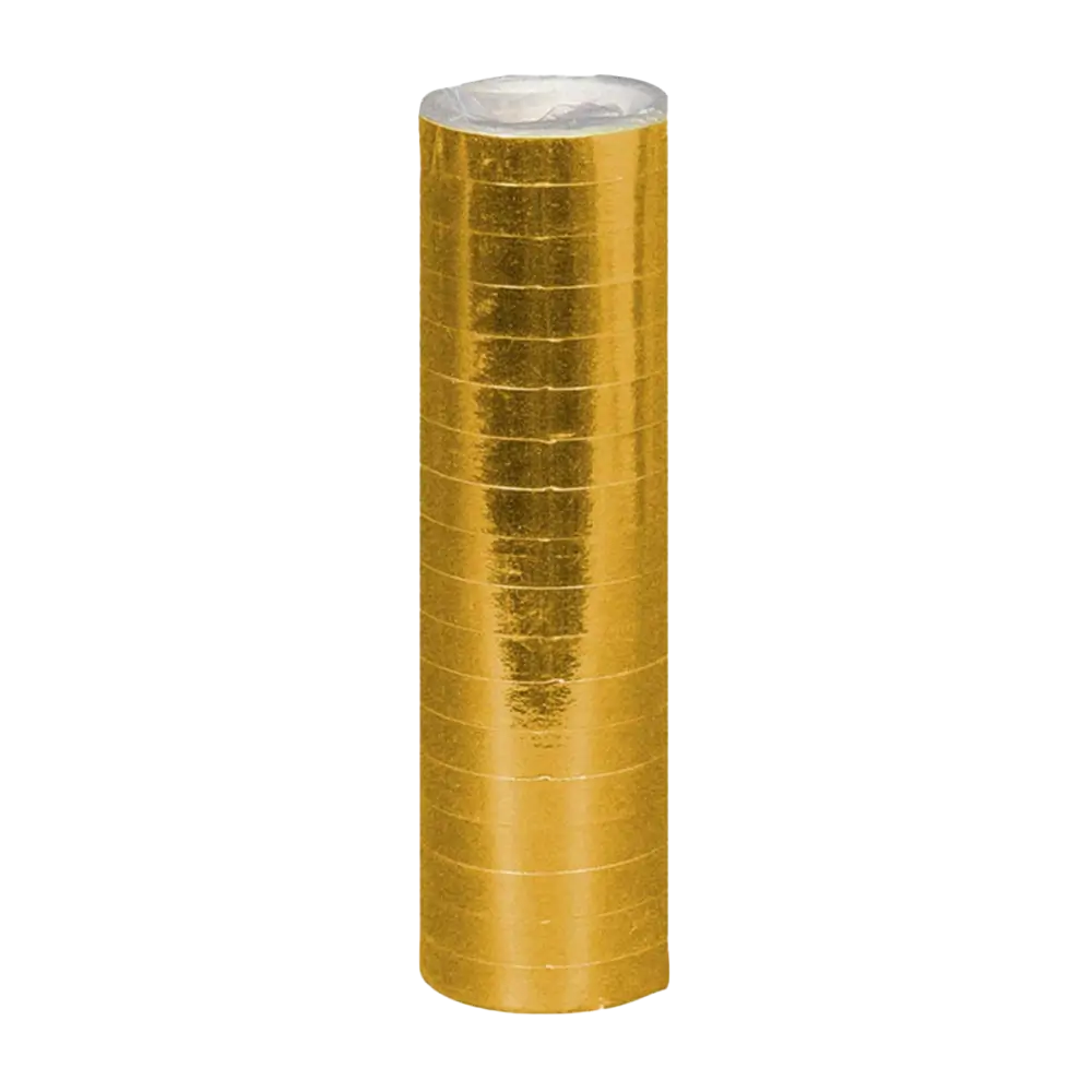 Rolle aus metallisch-goldenem Papierstreamer (4 m)