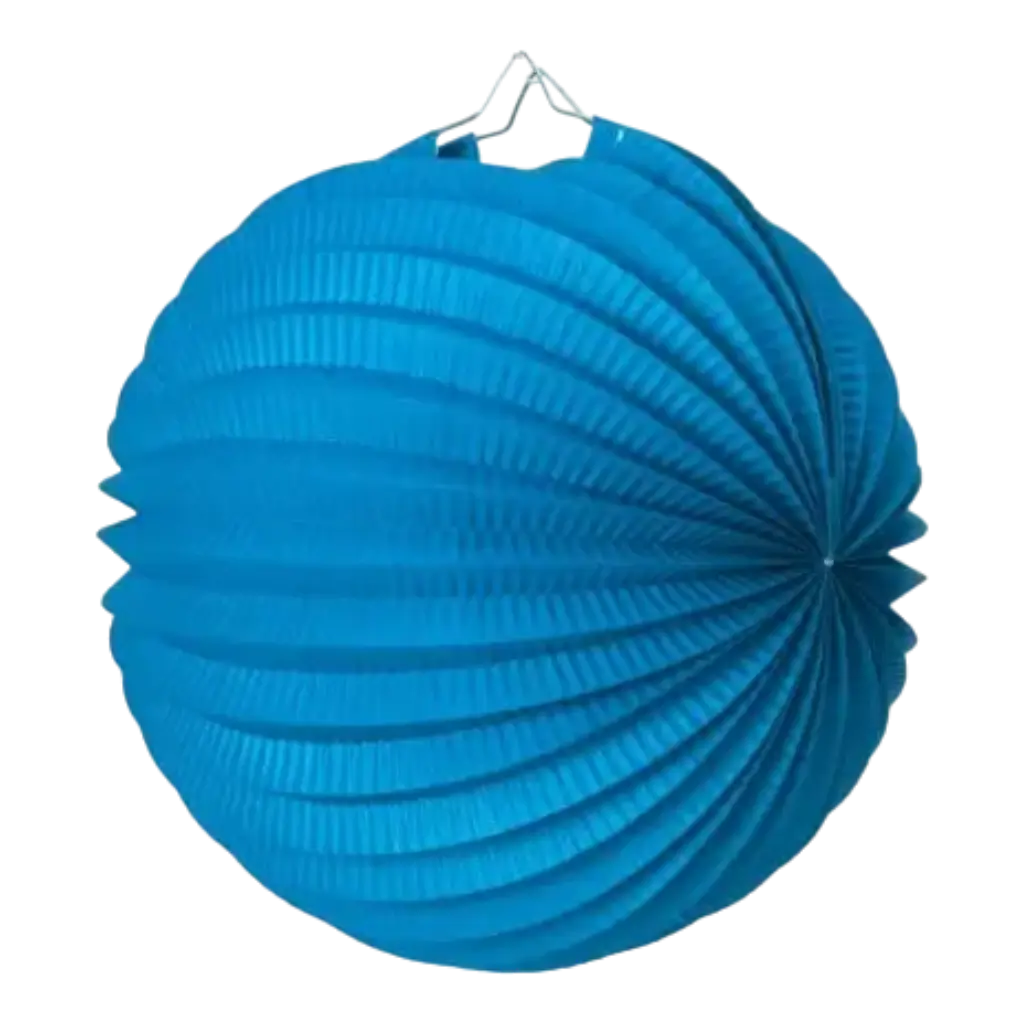 Lampe Papierkugel rund blau 30cm