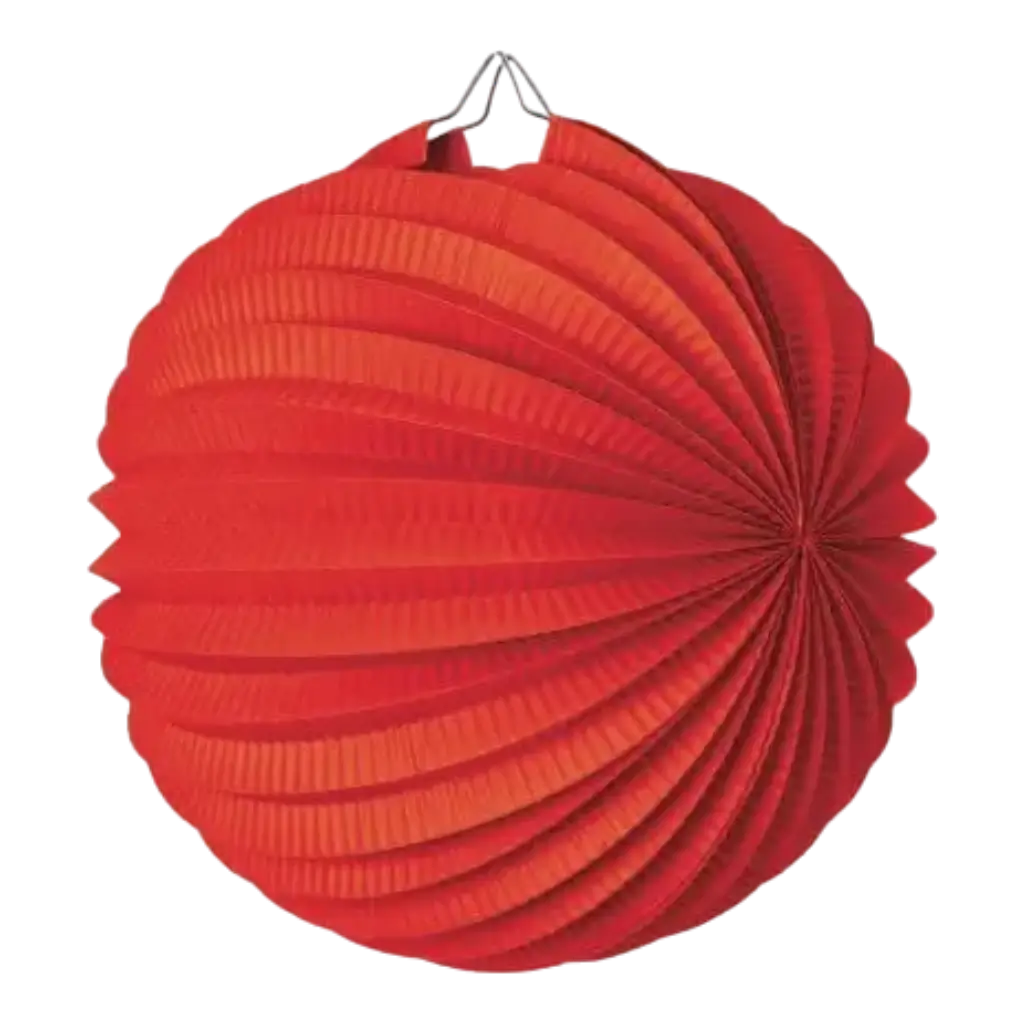 Lampe Papierkugel rund rot 30cm