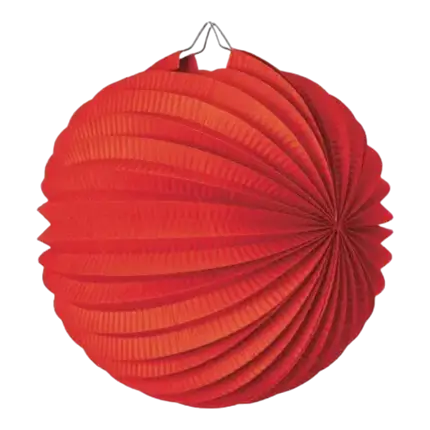Lampe Papierkugel rund rot 30cm