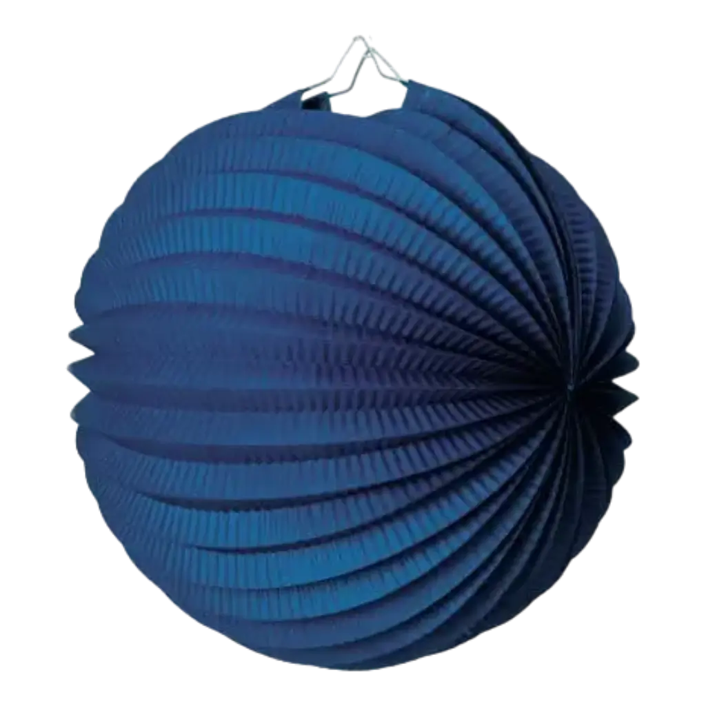 Runde Papierkugellampe marineblau 20cm