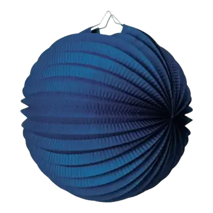 Runde Papierkugellampe marineblau 20cm