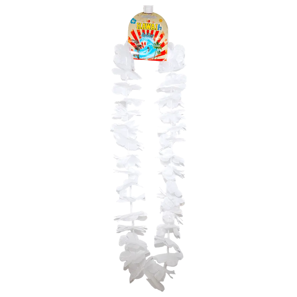 Hawaiianische Halskette mit weißen Blumen