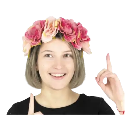 Stirnband mit alten rosa Blumen