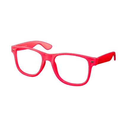 Neonrosa Brille ohne Linse