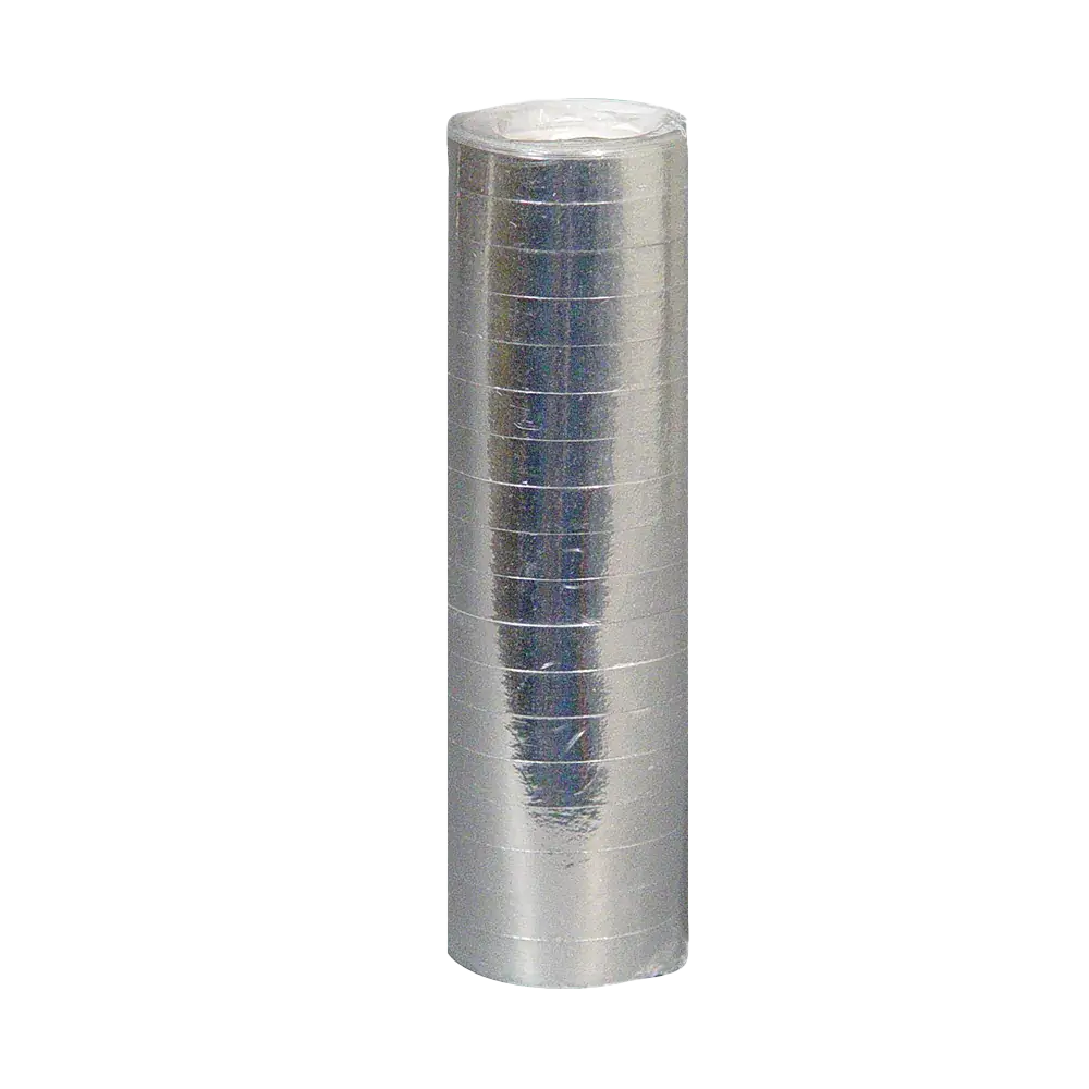 Rolle aus metallisch-silbernem Papierstreamer (4 m)