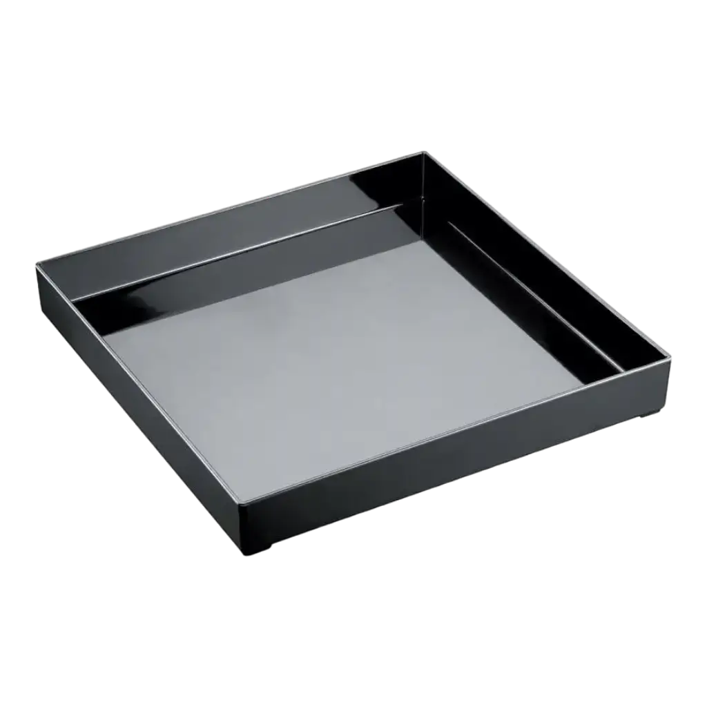 Kunststofftablett schwarz quadratisch 30x30cm