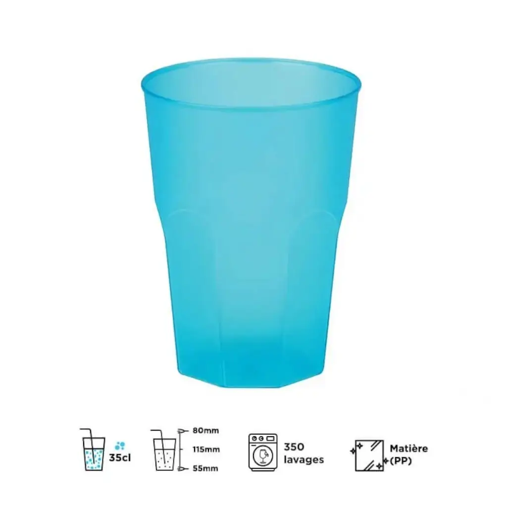 Cocktailglas blau-türkis 35cl (Satz von 20)