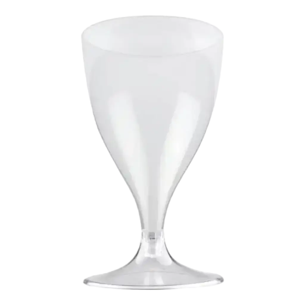Satz von 100 klaren Kunststoffweingläsern 20cl