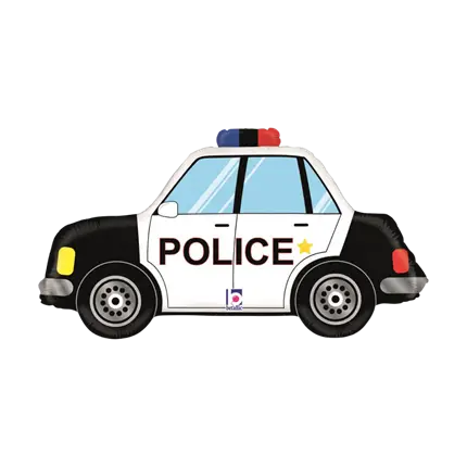 Polizeiauto Heliumballon 86cm