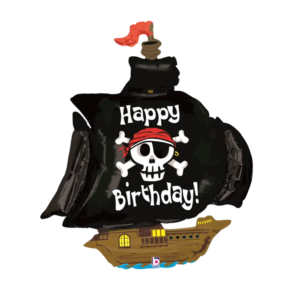 Ballon Piratenschiff Happy Birthday 117cm