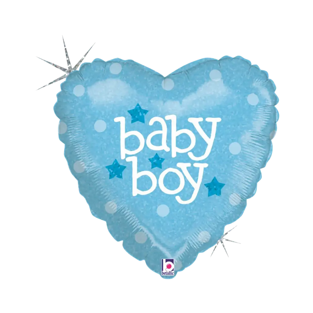 Blauer Herzballon "Baby Boy" 45cm