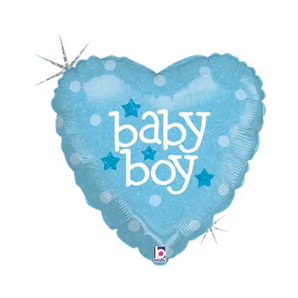Blauer Herzballon Baby Boy 45cm
