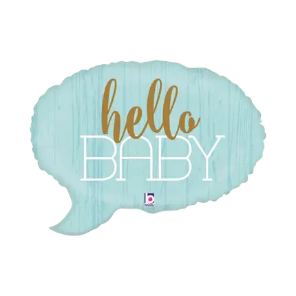 Blauer Luftballon Hallo Baby 61cm