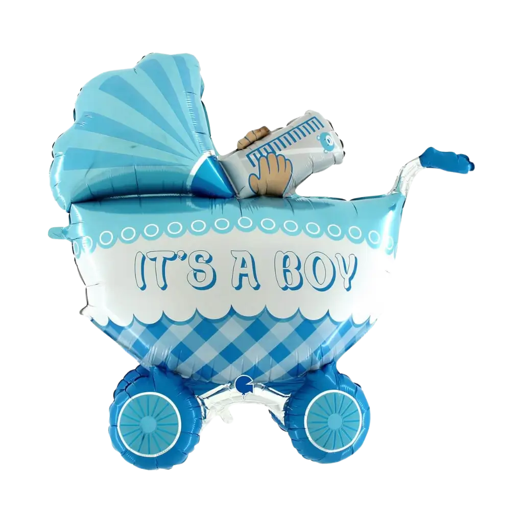 It's A Boy" Riesen-3D-Ballon für Kinderwagen 107cm