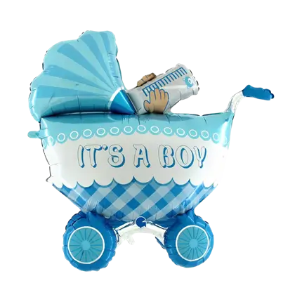 It's A Boy Riesen-3D-Ballon für Kinderwagen 107cm