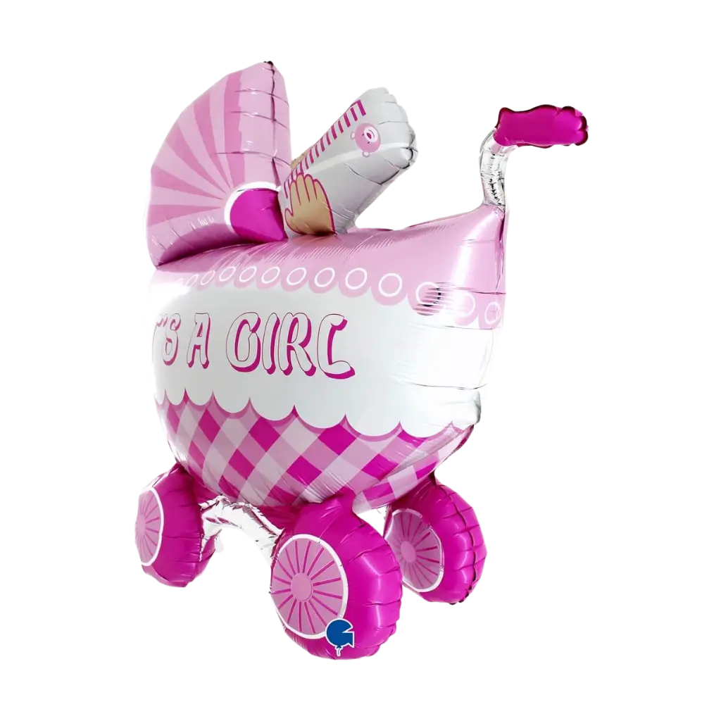 It's a Girl" Riesiger 3D-Ballon für Kinderwagen 107cm