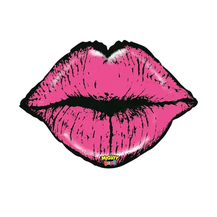 Lippenluftballon Lippenglanz Rosa 76cm