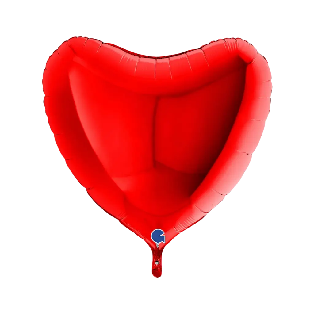Riesenluftballon Rotes Herz Metallic 91cm