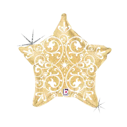 Gold Star Heliumballon mit Motiven 53cm