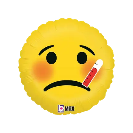 Kranker Emoji-Ballon ø45cm