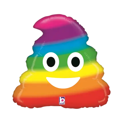 Ball Emoji Caca Regenbogen ø51cm