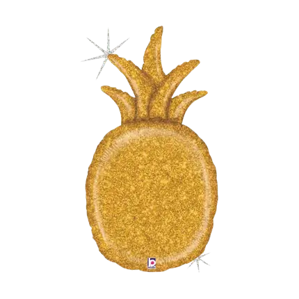 Ananas-Ballon Gold holografisch 89cm